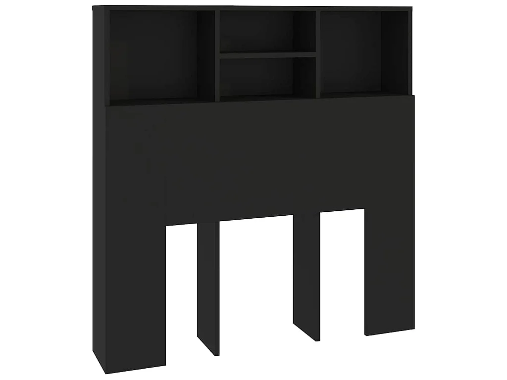 Armoire de tête de lit Noir 100x19x103,5 cm