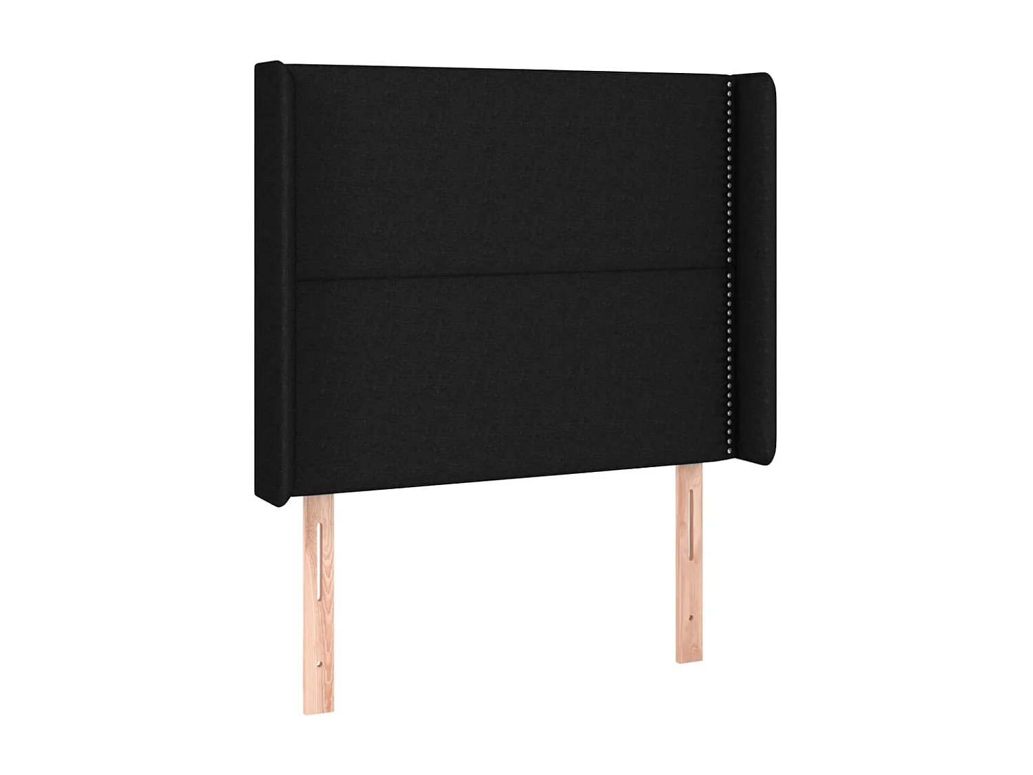 Kopfteil mit Ohren Schwarz 103x16x118/128 cm Stoff