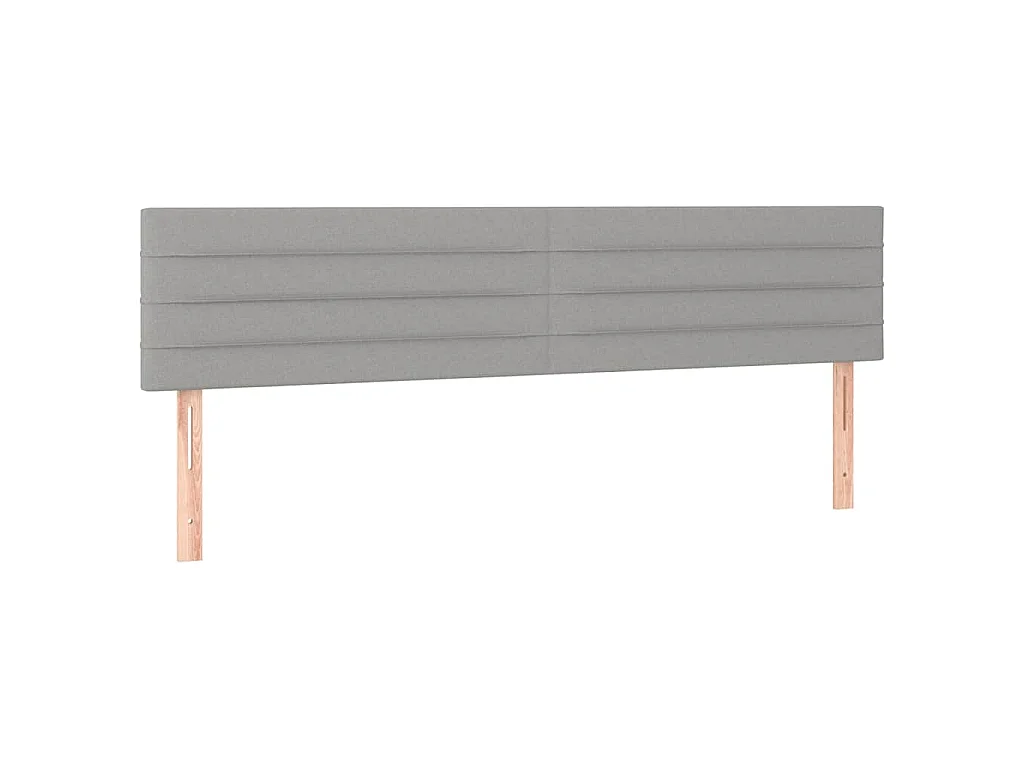 Hoofdborden 160x5x78/88 cm stof lichtgrijs