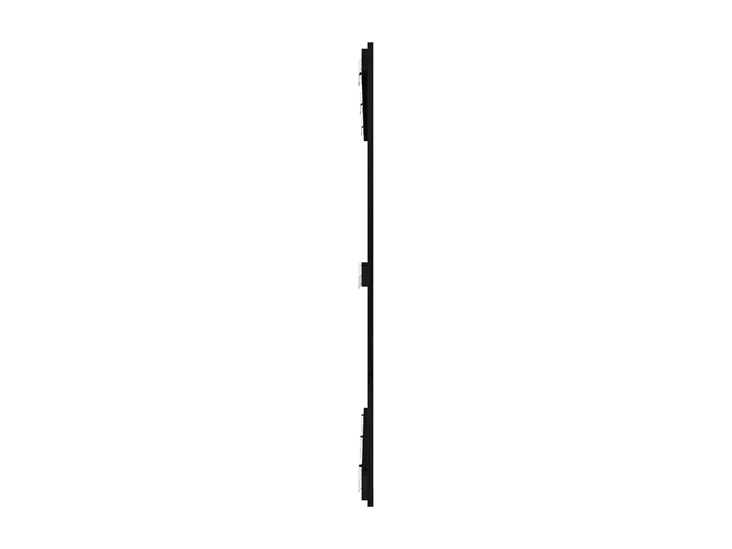 Wandhoofdbord 146,5x3x110 cm massief grenenhout zwart
