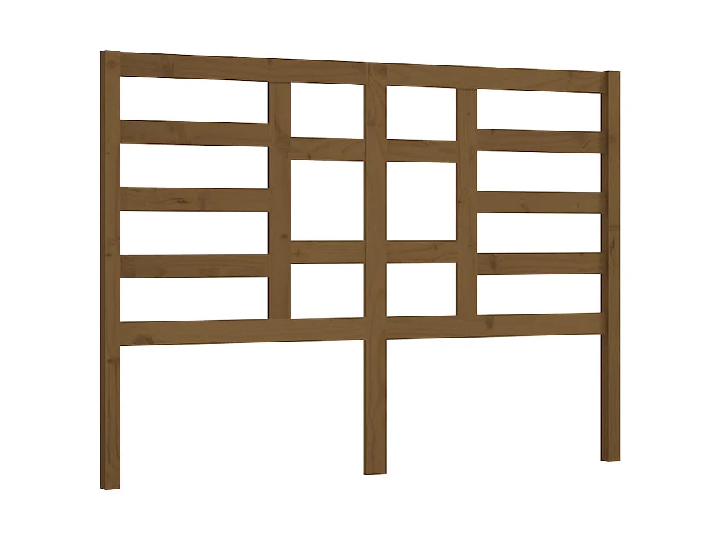 Tête de lit Marron miel 126x4x104 cm Bois massif de pin