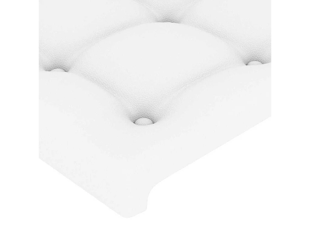 Tête de lit à LED Blanc 83x16x78/88 cm Similicuir