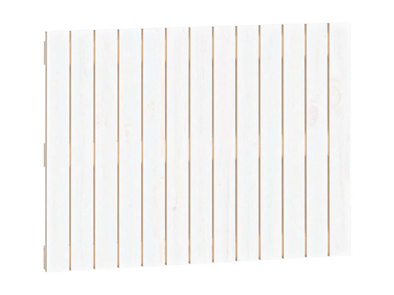 Wandhoofdbord 82,5x3x60 cm massief grenenhout wit