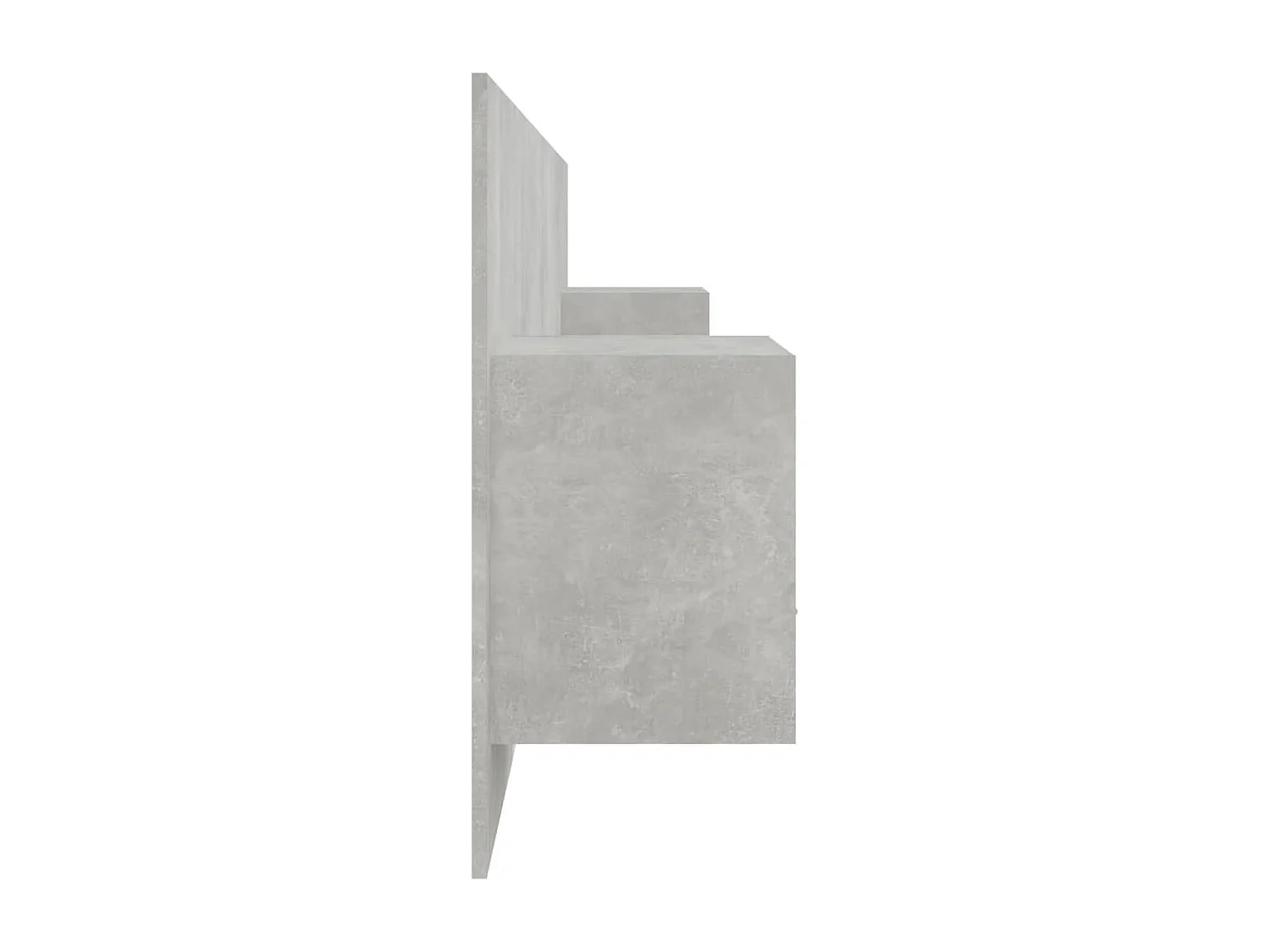 Tête de lit avec armoires Gris béton Bois d'ingénierie