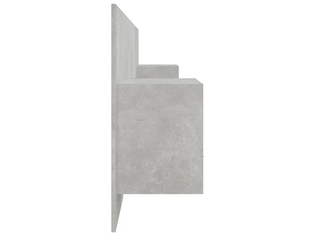 Tête de lit avec armoires Gris béton Bois d'ingénierie