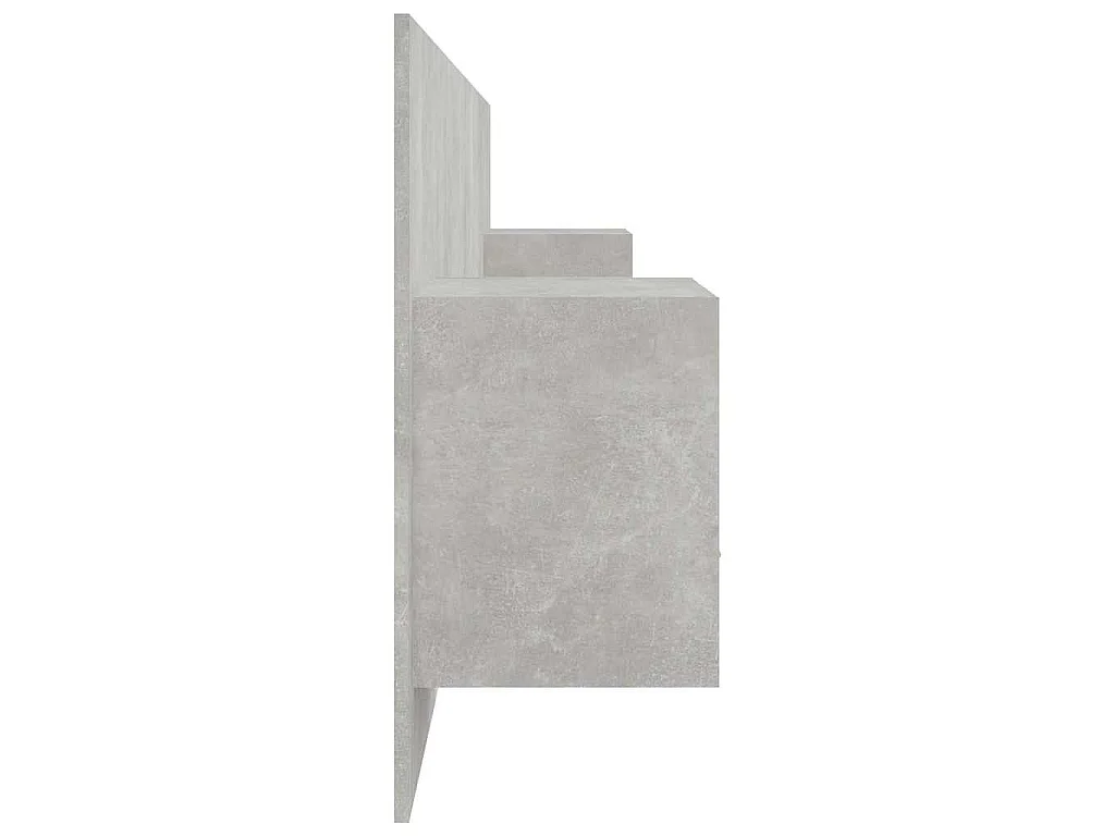 Tête de lit avec armoires Gris béton Bois d'ingénierie