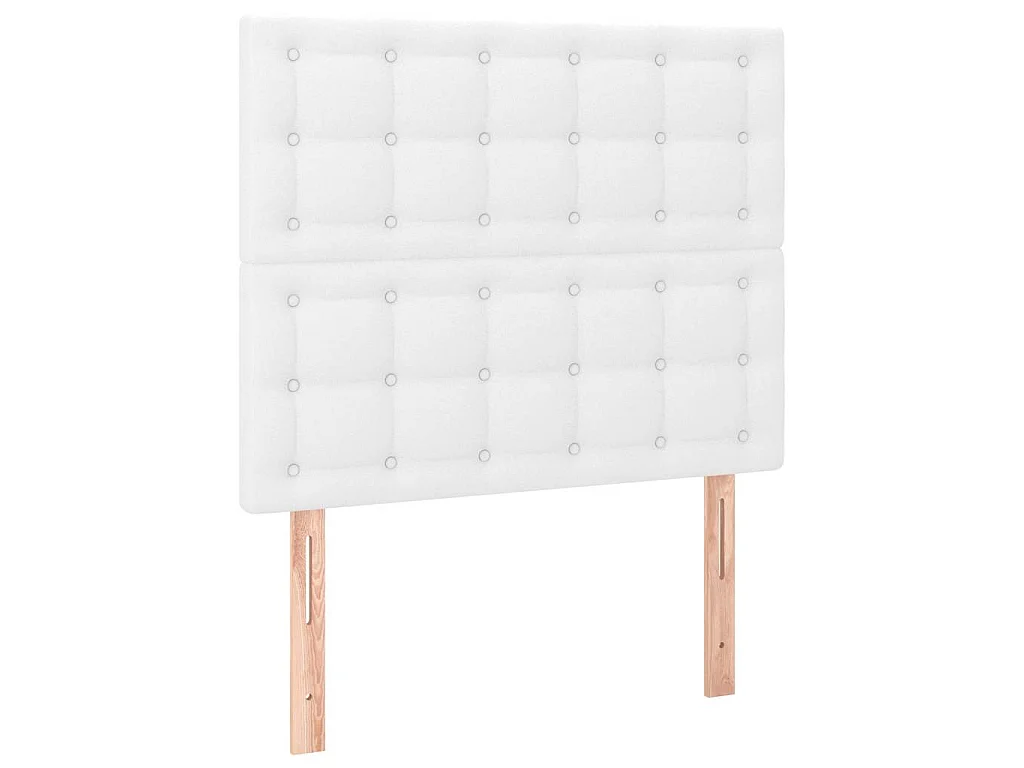Tête de lit à LED Blanc 90x5x118/128 cm Similicuir