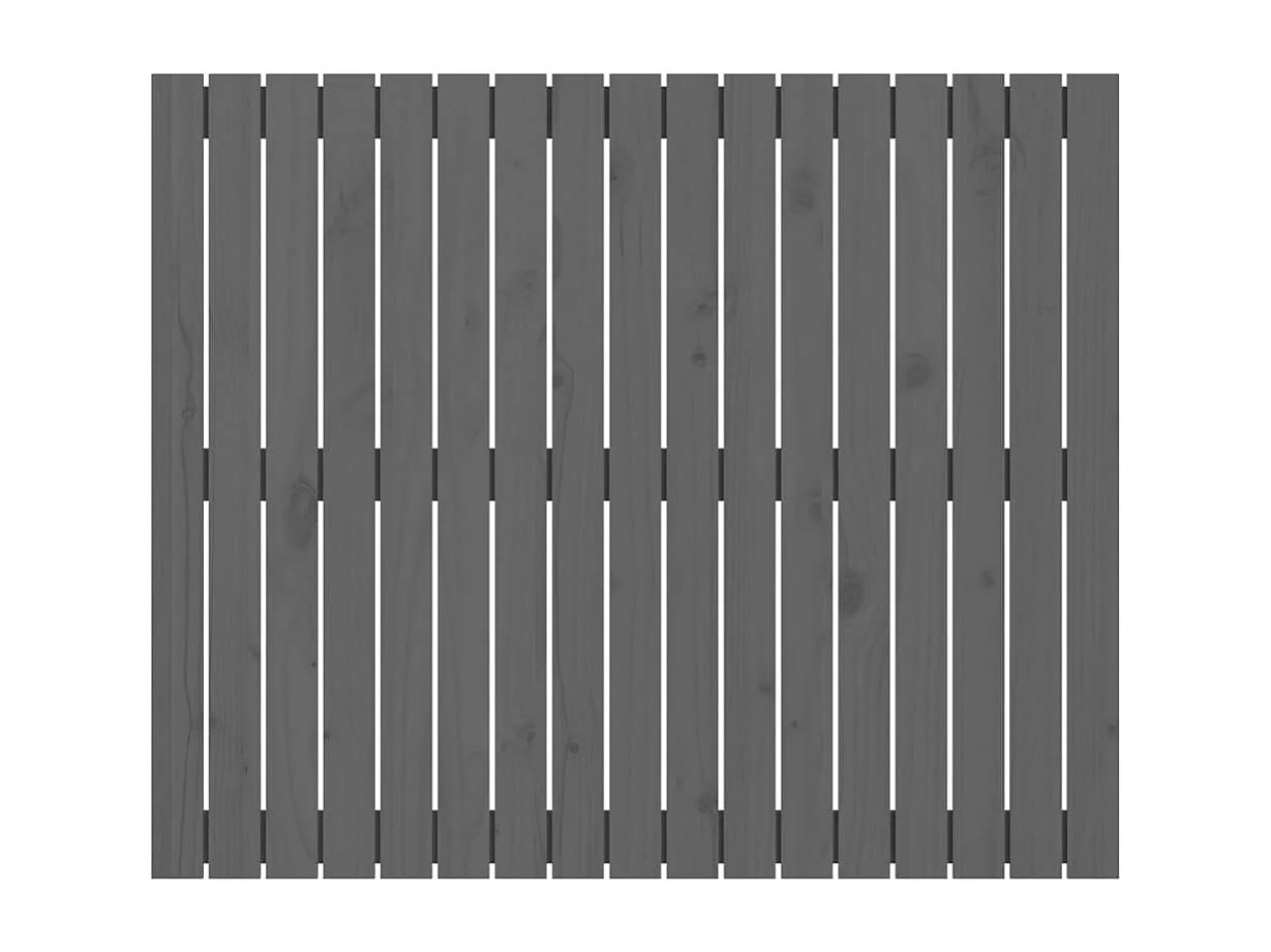 Wandhoofdbord 108x3x90 cm massief grenenhout grijs