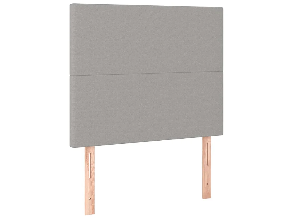 Hoofdbord lichtgrijs 100x5x118/128 cm stof