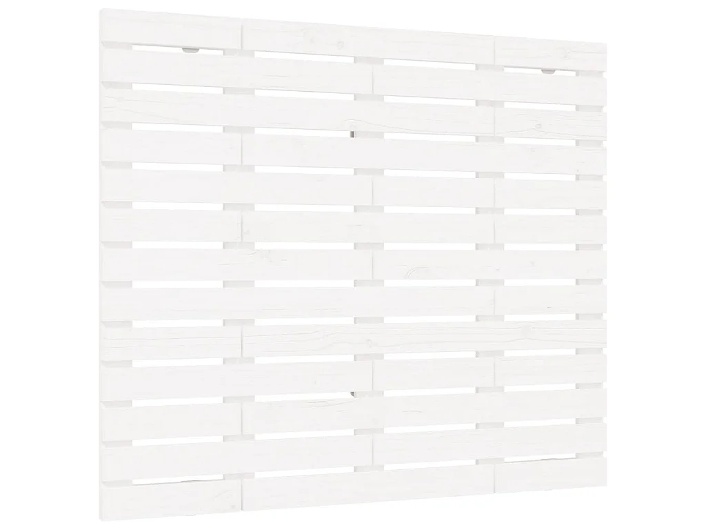 Testiera da Parete Bianca 126x3x91,5 cm Legno Massello di Pino