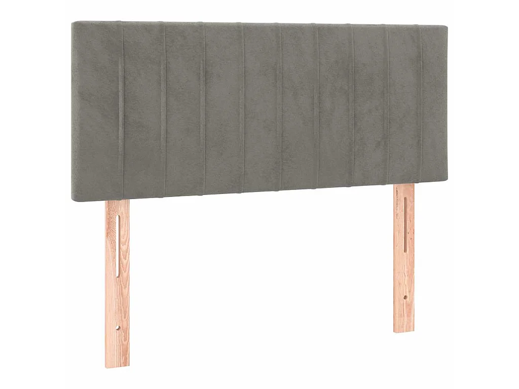 Hoofdbord LED 90x5x78/88 cm fluweel lichtgrijs