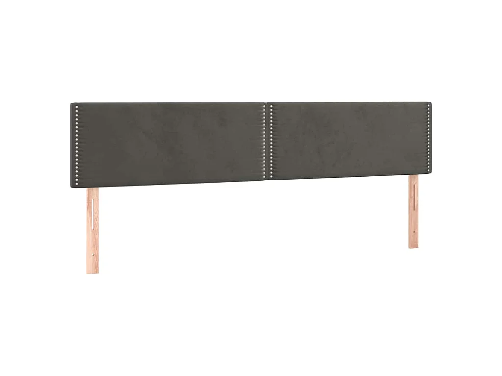 Testiera a LED Grigio Scuro 160x5x78/88 cm in Velluto