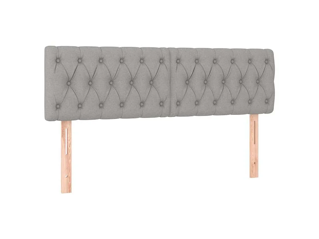 Testiera Grigio Chiaro 160x7x78/88 cm in Tessuto