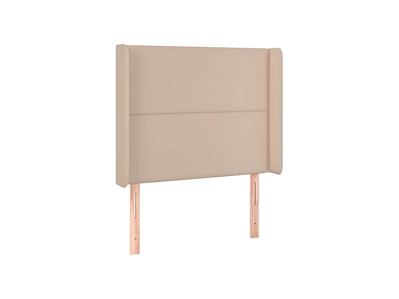 Kopfteil mit Ohren Cappuccino-Braun 103x16x118/128cm Kunstleder