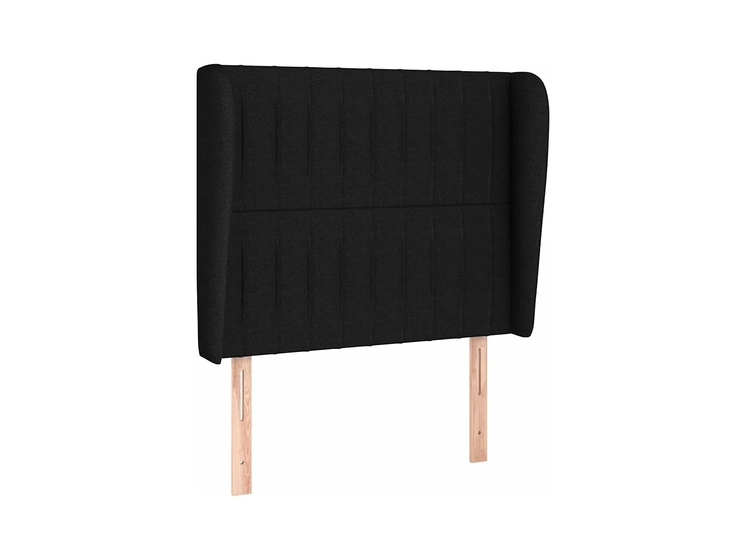 Tête de lit avec oreilles Noir 93x23x118/128 cm Tissu
