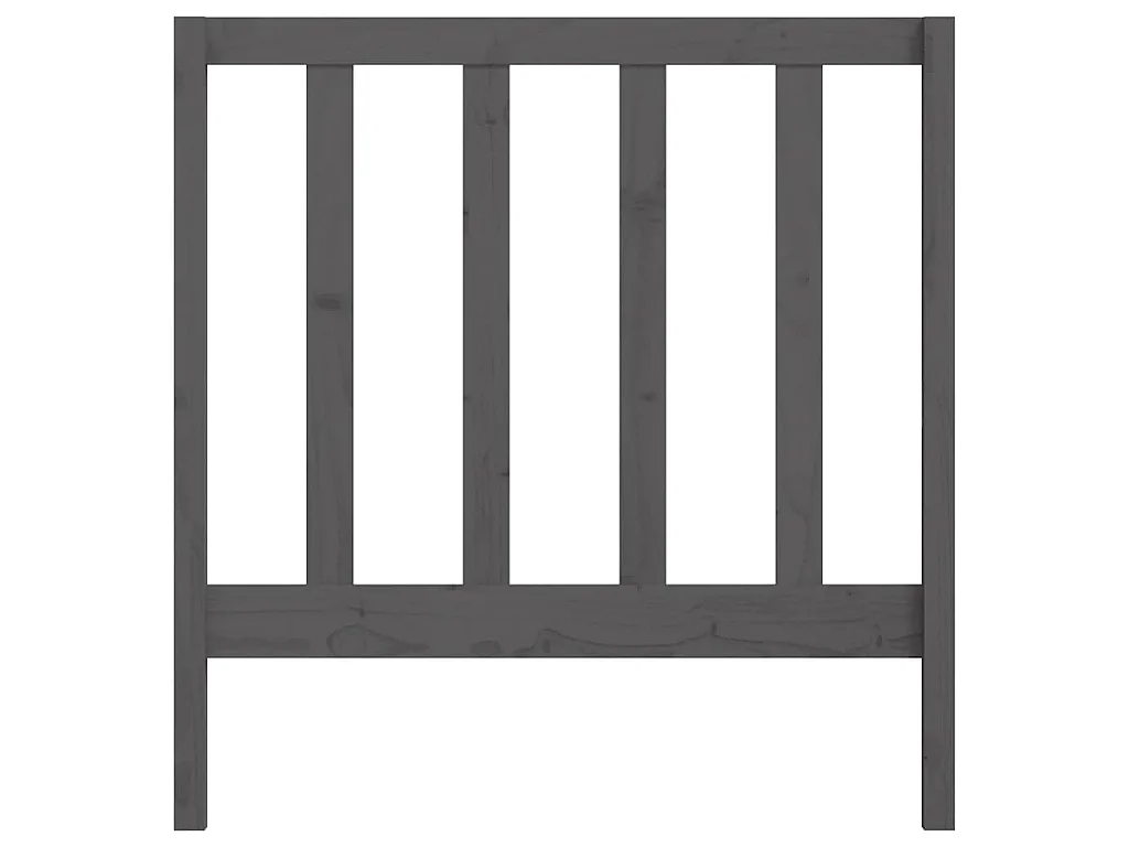 Tête de lit Gris 96x4x100 cm Bois massif de pin