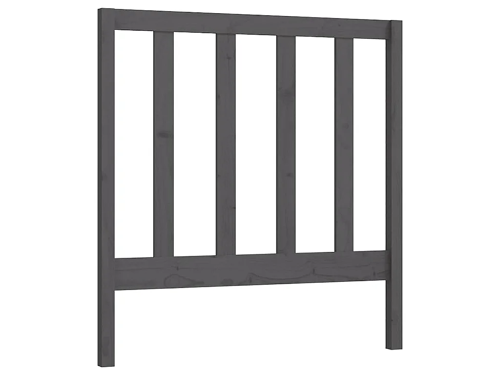 Tête de lit Gris 96x4x100 cm Bois massif de pin