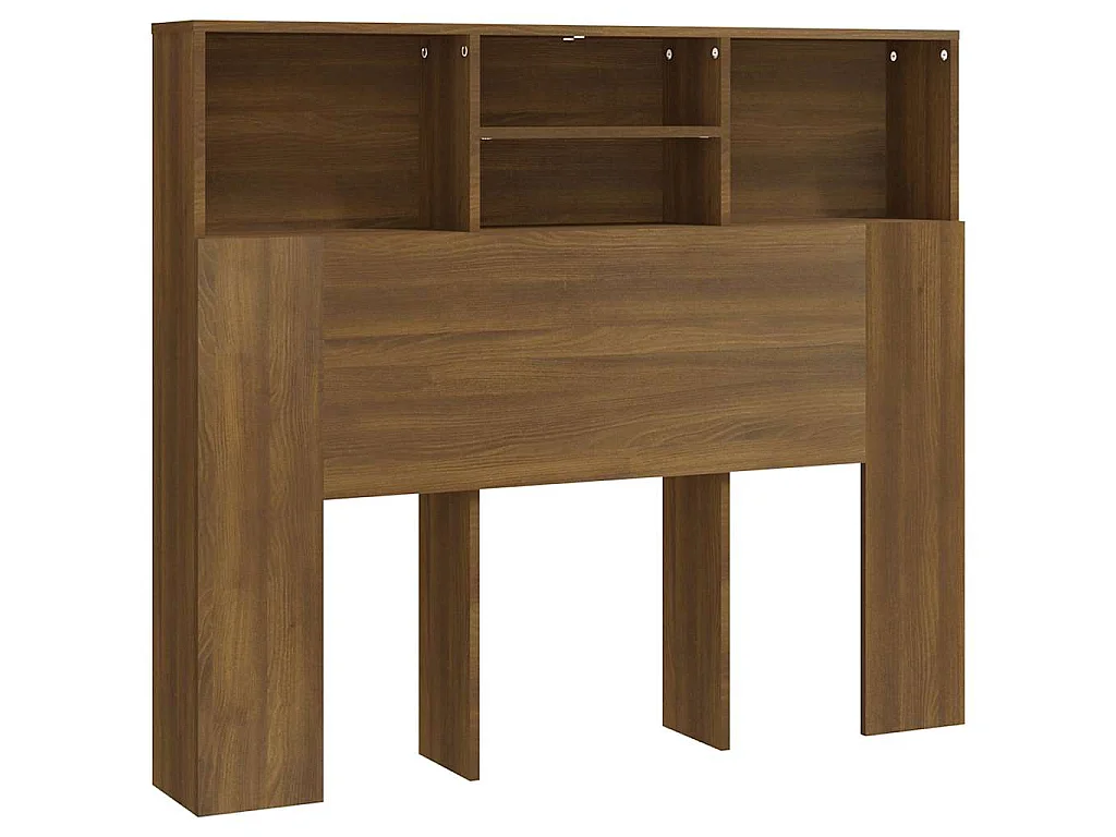 Testiera con Scomparti Rovere Marrone 120x19x103,5 cm