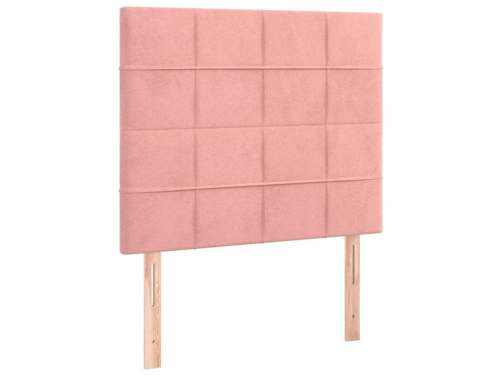 Hoofdbord roze 90x5x118/128 cm fluweel