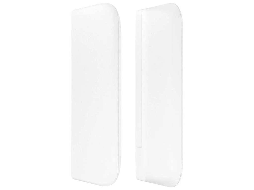 Cabecero de cuero sintético blanco 103x16x78/88 cm