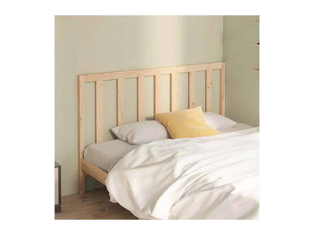 Testiera per Letto 146x4x100 cm in Legno Massello di Pino
