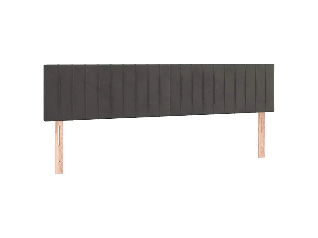 Testiera a LED Grigio Scuro 180x5x78/88 cm in Velluto