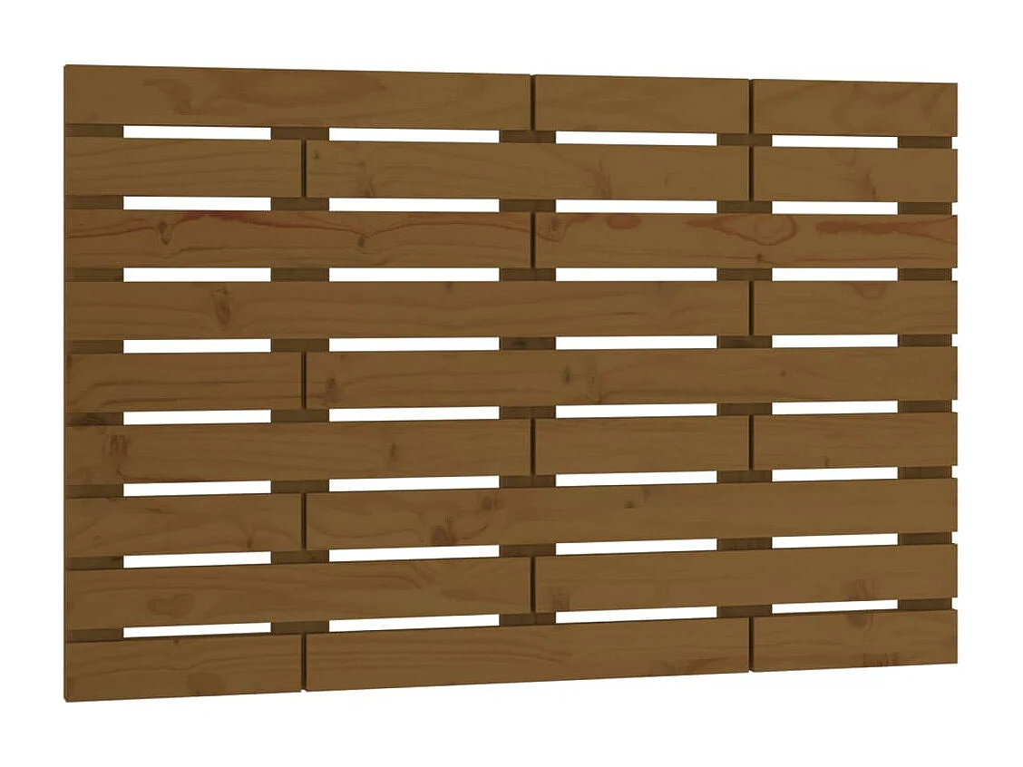 Tête de lit murale Marron miel 96x3x63 cm Bois massif de pin