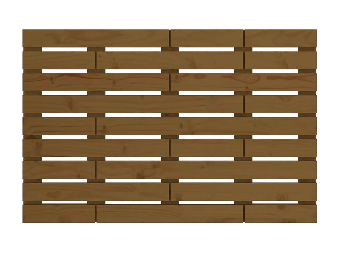 Tête de lit murale Marron miel 96x3x63 cm Bois massif de pin