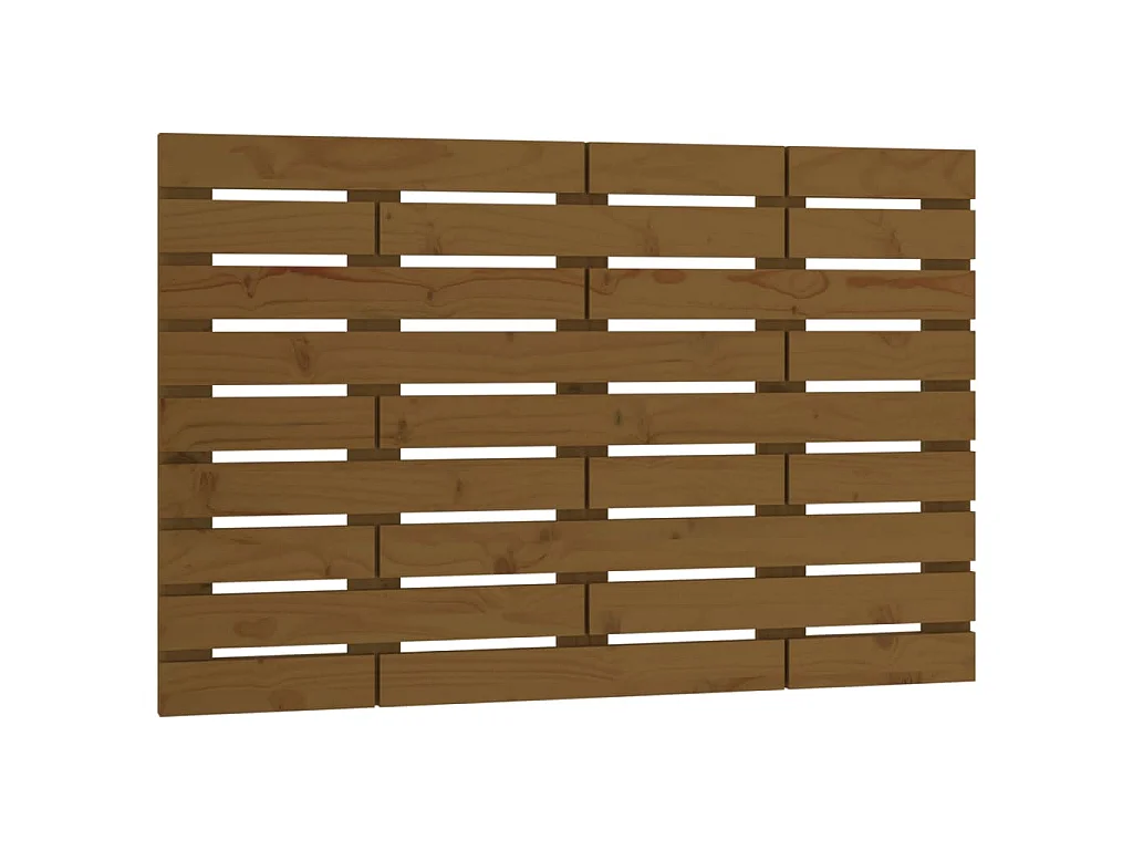 Tête de lit murale Marron miel 96x3x63 cm Bois massif de pin