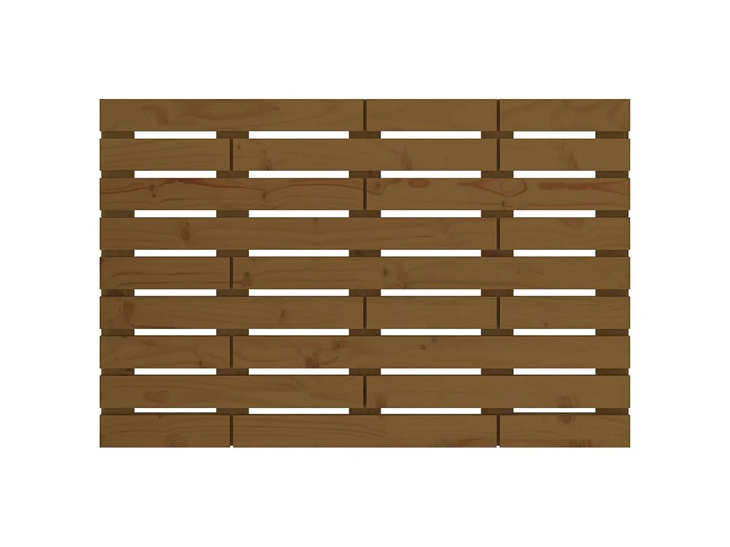 Tête de lit murale Marron miel 96x3x63 cm Bois massif de pin