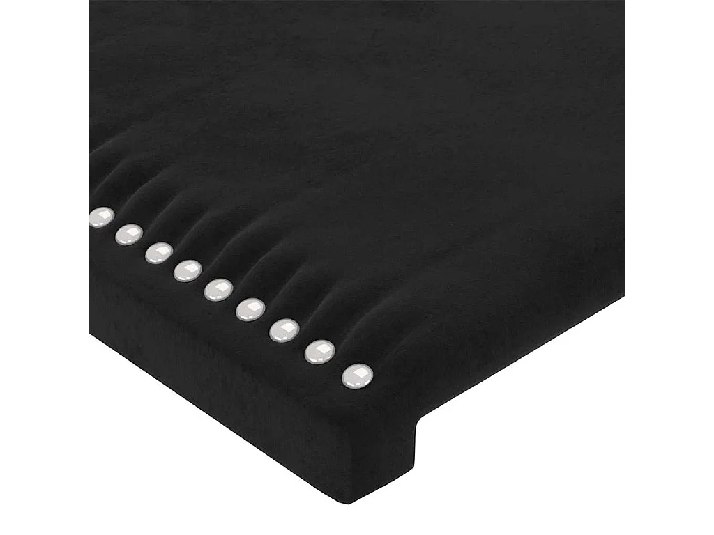 Cabeceros terciopelo negro 144x5x78/88 cm
