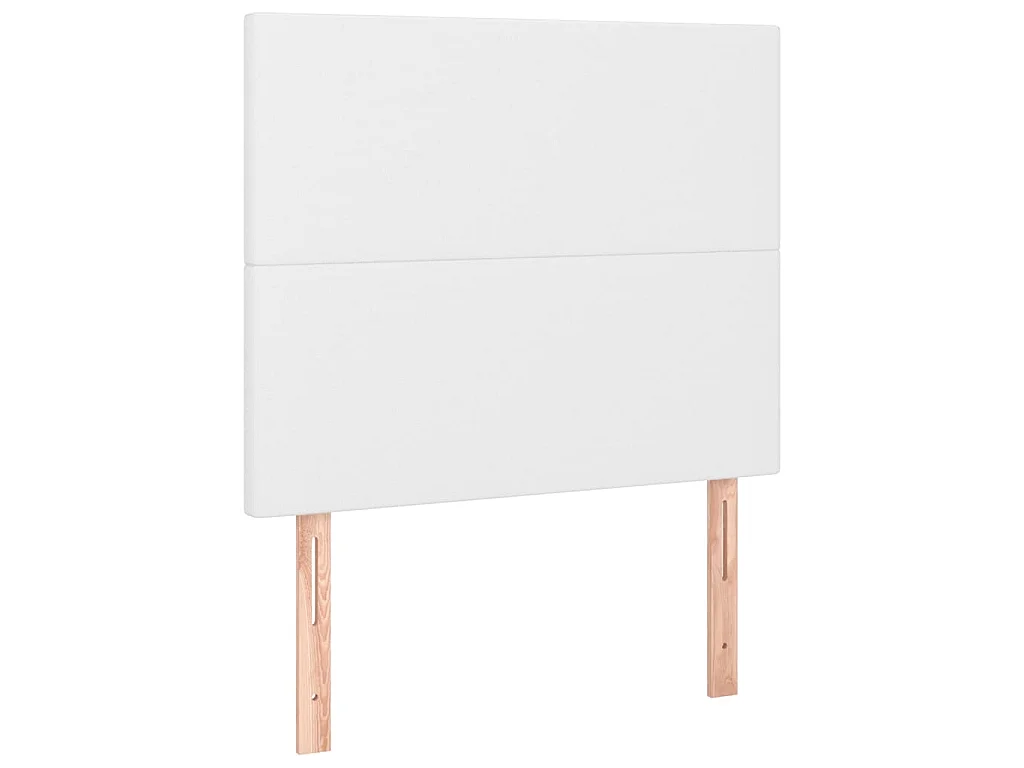 Testiera a LED Bianco 80x5x118/128 cm in Similpelle