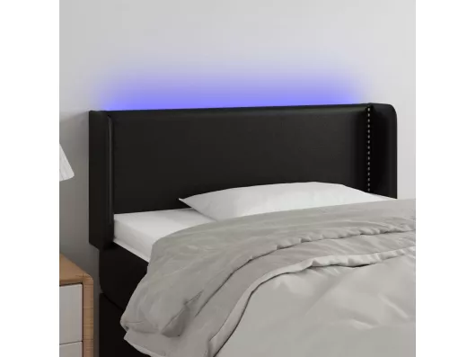 Kauf Unique LED Kopfteil Schwarz 93x16x78/88 cm Kunstleder