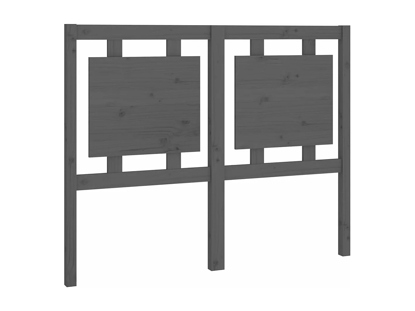 Tête de lit Gris 125,5x4x100 cm Bois massif de pin