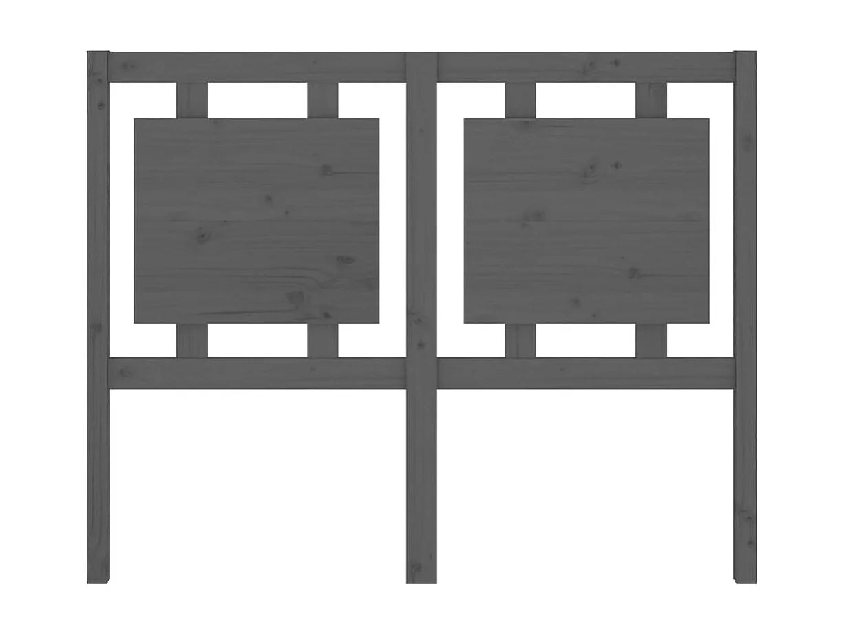 Tête de lit Gris 125,5x4x100 cm Bois massif de pin