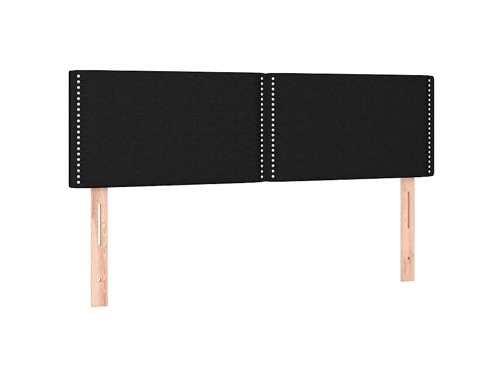 Têtes de lit Noir 144 x 5 x 78/88 cm Tissu