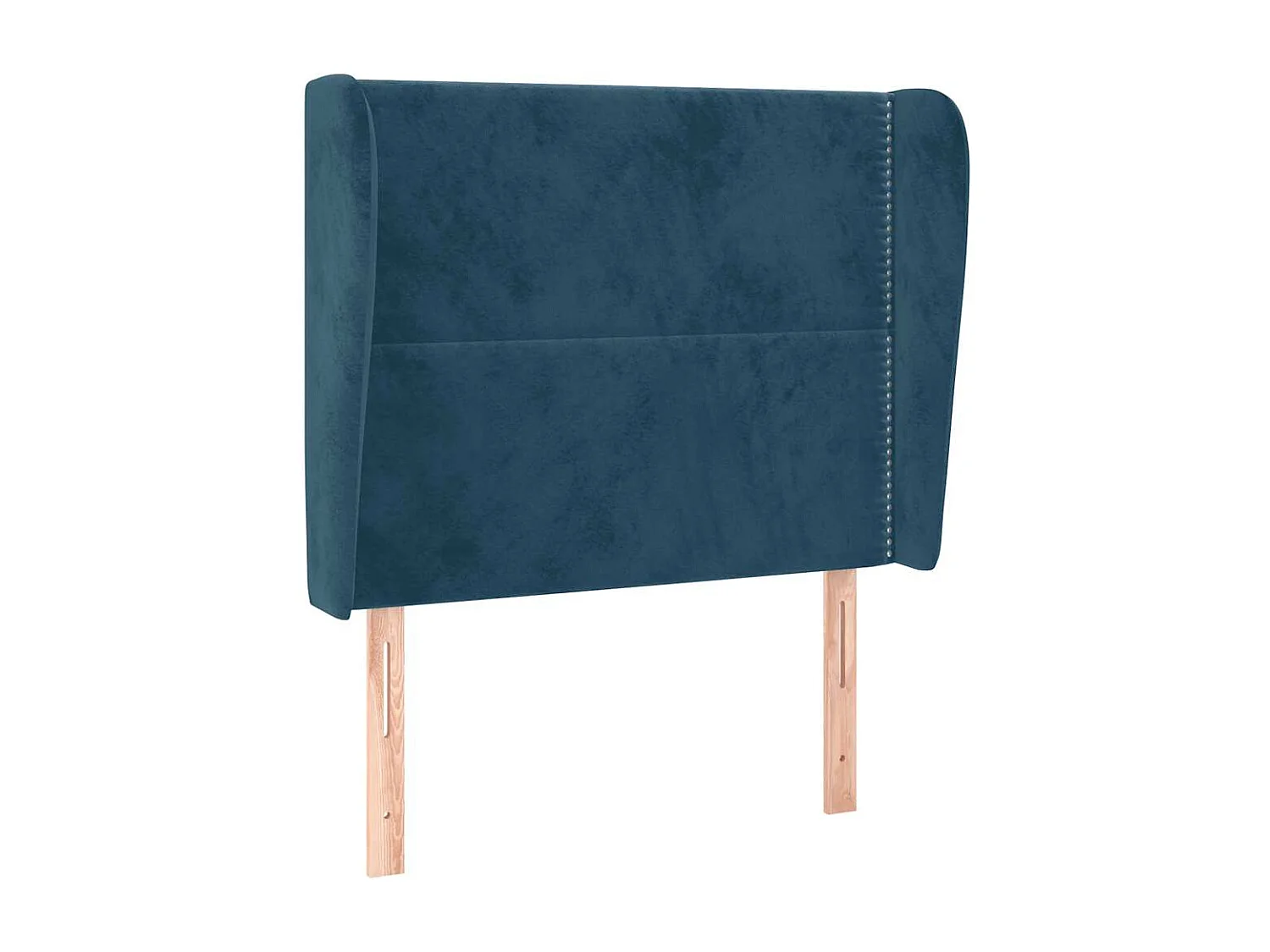 Tête de lit avec oreilles Bleu foncé 93x23x118/128 cm Velours