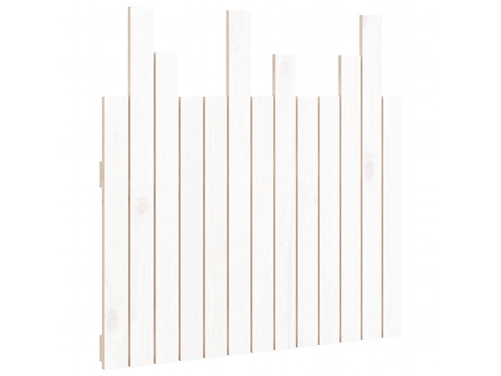 Wand-Kopfteil Weiß 82,5x3x80 cm Massivholz Kiefer