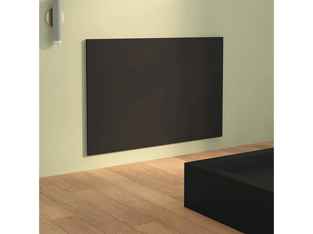 Tête de lit Noir 120x1,5x80 cm Bois d'ingénierie