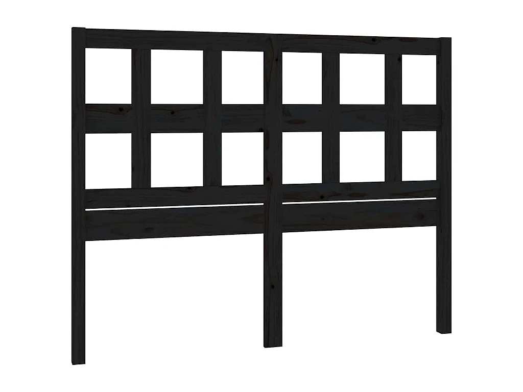 Cabecero de cama madera maciza de pino negro 165,5x4x100 cm