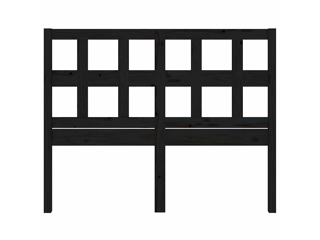 Cabecero de cama madera maciza de pino negro 165,5x4x100 cm