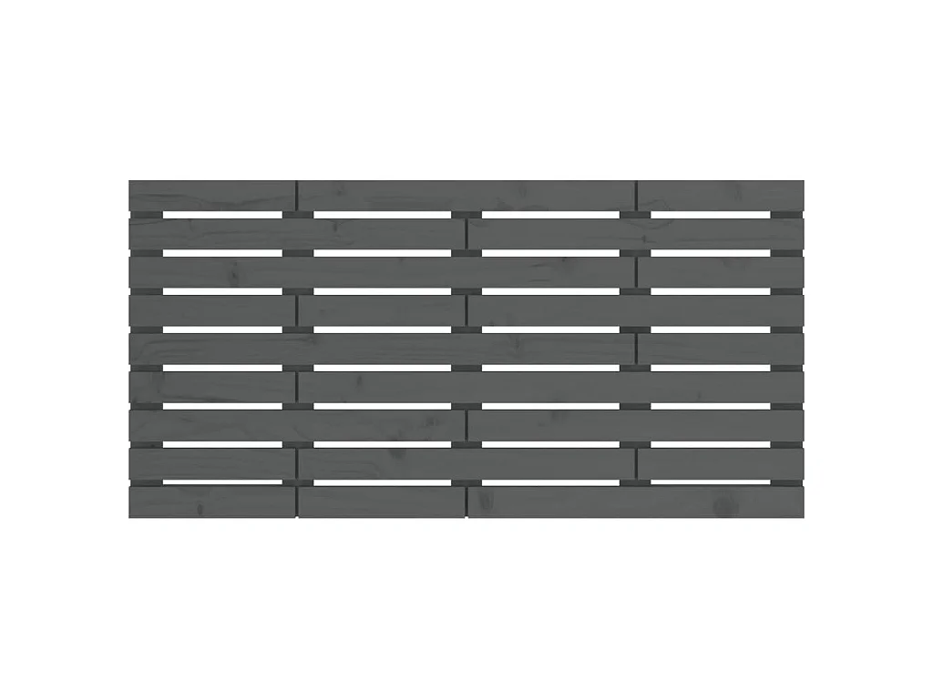 Tête de lit murale Gris 126x3x63 cm Bois massif de pin