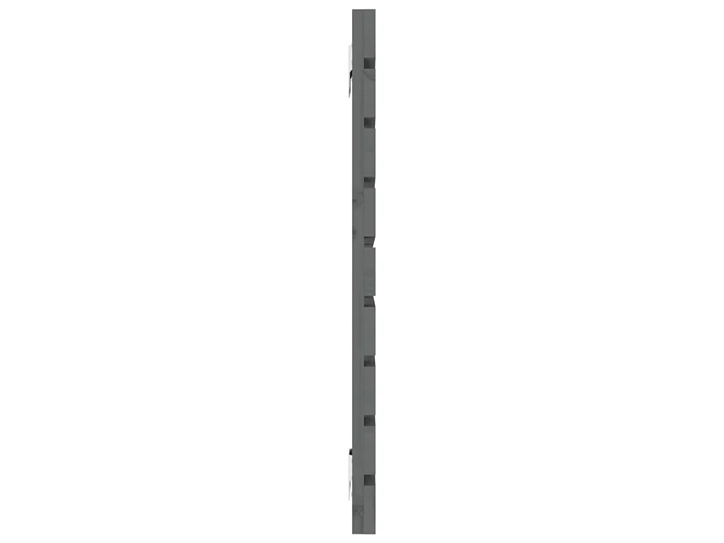 Tête de lit murale Gris 126x3x63 cm Bois massif de pin