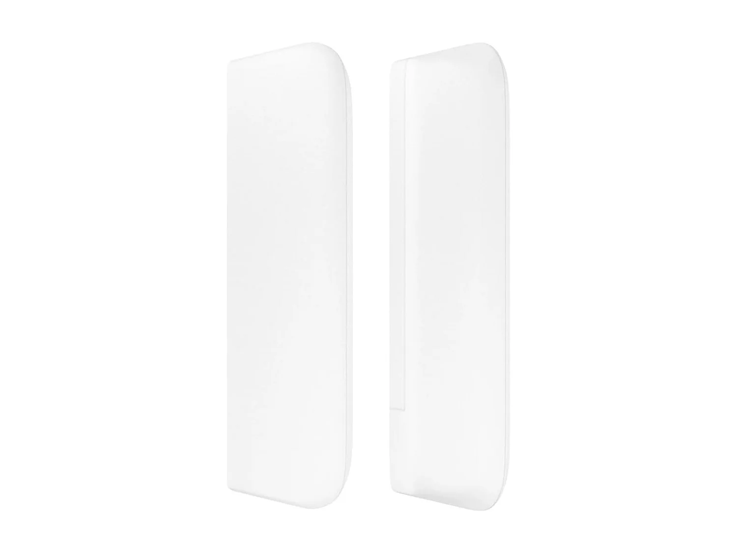 Tête de lit avec oreilles Blanc 203x16x78/88 cm Similicuir