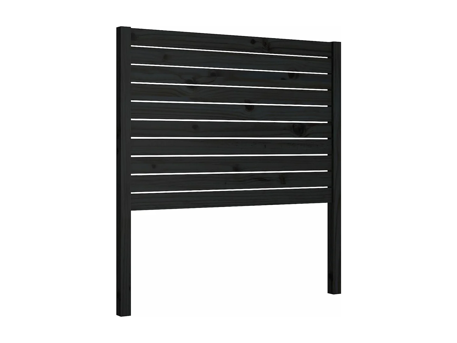 Tête de lit Noir 96x4x100 cm Bois massif de pin