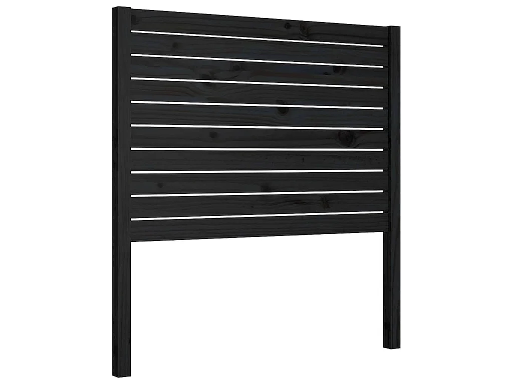Cabecero de cama madera maciza de pino negro 96x4x100 cm