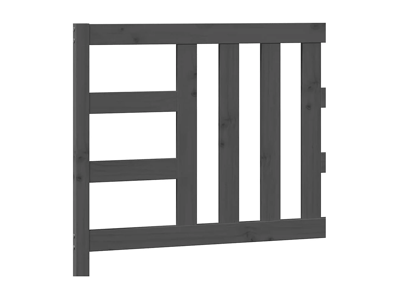 Hoofdbord 206x4x100 cm massief grenenhout grijs