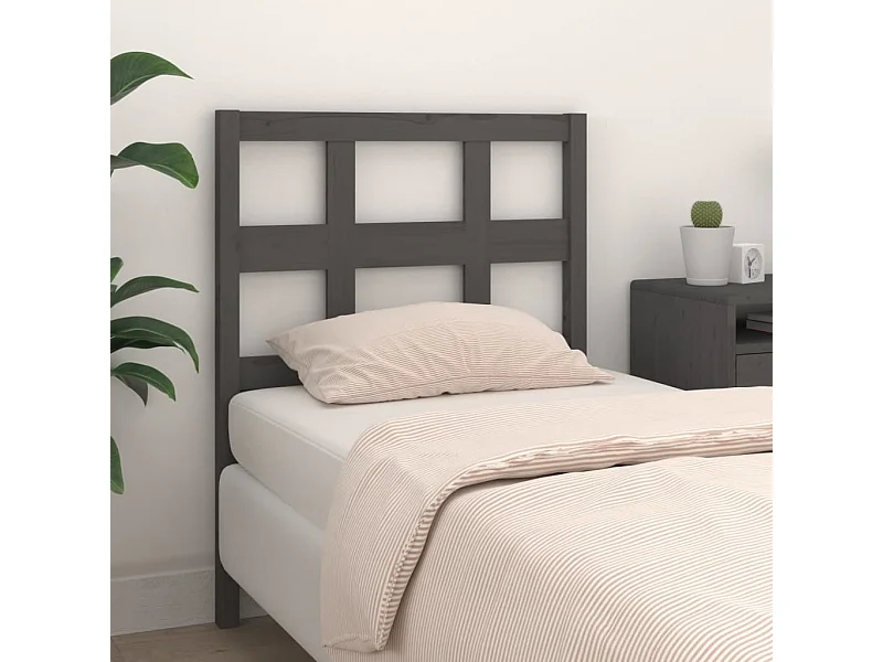 Tête de lit Gris 80,5x4x100 cm Bois massif de pin