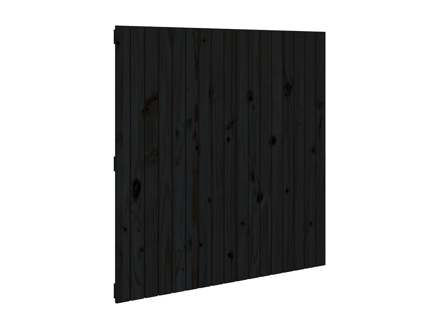 Tête de lit murale Noir 108x3x110 cm Bois massif de pin