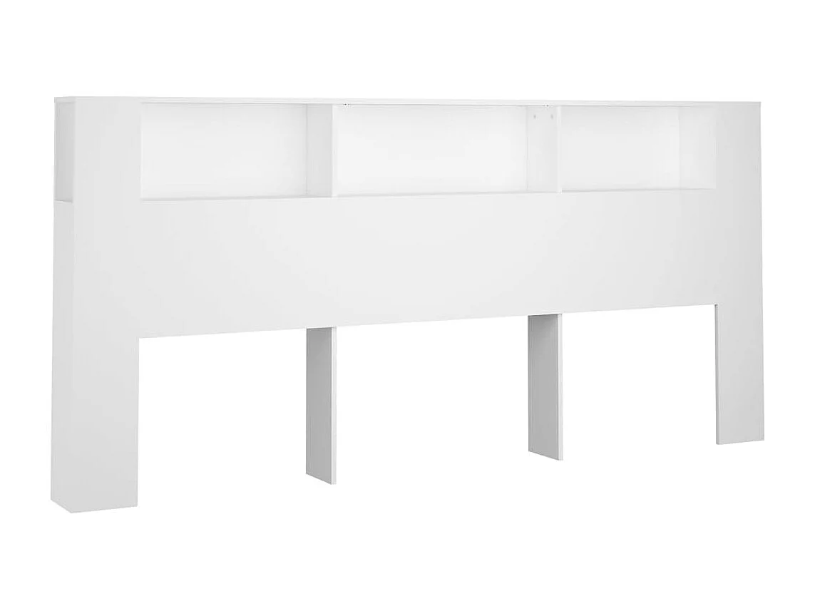 Testiera con Scomparti Bianca 220x18,5x104,5 cm